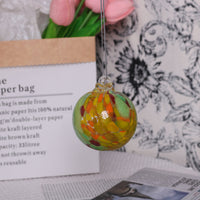 HKM-678995 Hand-blown Transparent Glass Ball Christmas Ornaments - Set of 6 or 12, 6cm Diameter