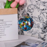 HKM-678995 Hand-blown Transparent Glass Ball Christmas Ornaments - Set of 6 or 12, 6cm Diameter