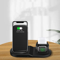 HKM-679059 Vertical Wireless Charger with Type-C Interface for Earphones, Smartwatch, and Mobile Phone - Model OJD-45