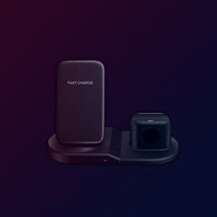 HKM-679059 Vertical Wireless Charger with Type-C Interface for Earphones, Smartwatch, and Mobile Phone - Model OJD-45