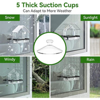 HKM-679123 Transparent Acrylic Bird Cage Hummingbird Feeder for Wall-Mounting