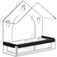 HKM-679123 Transparent Acrylic Bird Cage Hummingbird Feeder for Wall-Mounting