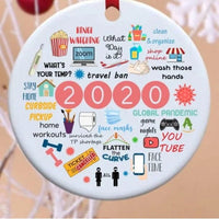 HKM-679315 Ceramic and Plexiglass Christmas Tree Pendant Accessory Set with Gift Box