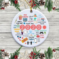 HKM-679315 Ceramic and Plexiglass Christmas Tree Pendant Accessory Set with Gift Box