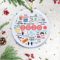 HKM-679315 Ceramic and Plexiglass Christmas Tree Pendant Accessory Set with Gift Box