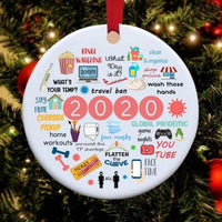 HKM-679315 Ceramic and Plexiglass Christmas Tree Pendant Accessory Set with Gift Box