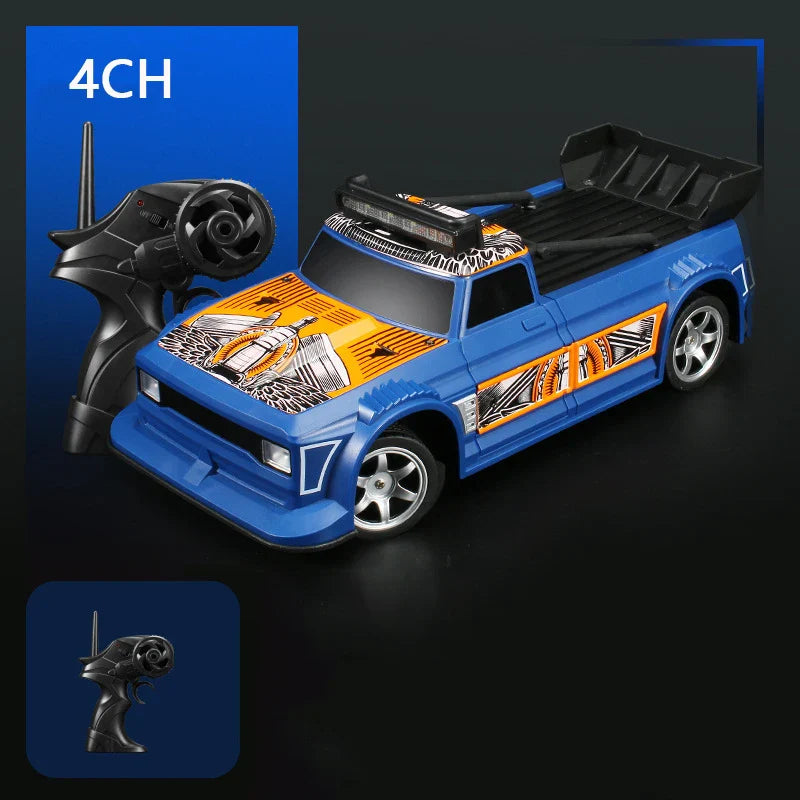 HKM-679443 Drift Flash Remote Control Sports Car Toy for Kids, 1/16 Scale, Electric Powered, Indoor-Outdoor Fun