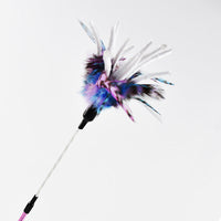 HKM-679507 Funny Cat Feather Rod with Paper Wool Spiral Stick - 41cm Cat Toy