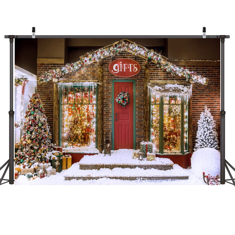 HKM-679635 Christmas-Themed Photography Backdrop, 210x150cm Photo Cloth, Lightweight Design