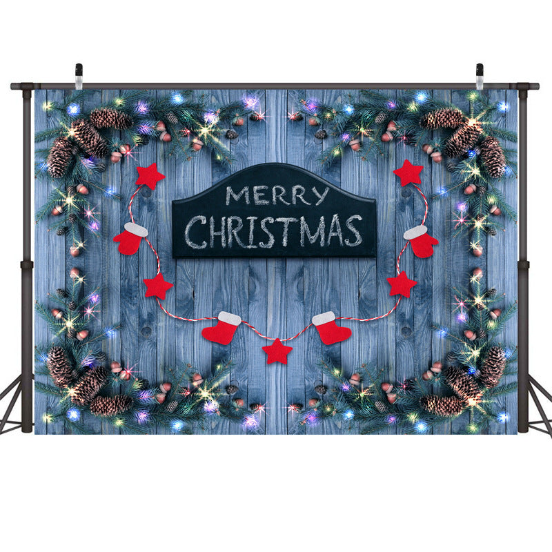 HKM-679635 Christmas-Themed Photography Backdrop, 210x150cm Photo Cloth, Lightweight Design