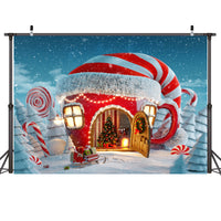 HKM-679635 Christmas-Themed Photography Backdrop, 210x150cm Photo Cloth, Lightweight Design
