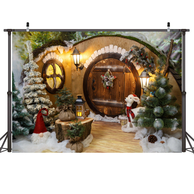 HKM-679635 Christmas-Themed Photography Backdrop, 210x150cm Photo Cloth, Lightweight Design