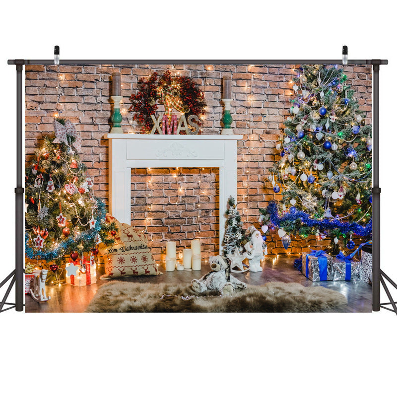 HKM-679635 Christmas-Themed Photography Backdrop, 210x150cm Photo Cloth, Lightweight Design