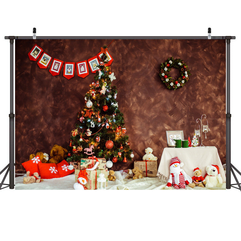 HKM-679635 Christmas-Themed Photography Backdrop, 210x150cm Photo Cloth, Lightweight Design
