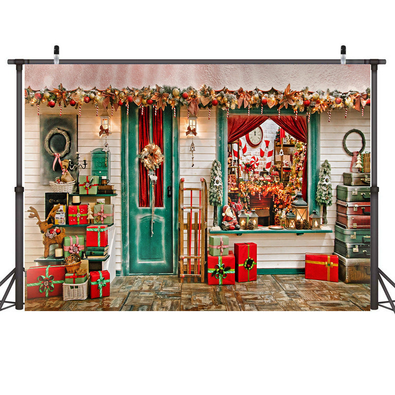 HKM-679635 Christmas-Themed Photography Backdrop, 210x150cm Photo Cloth, Lightweight Design