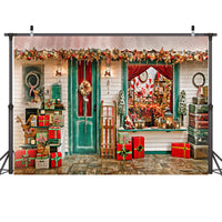 HKM-679635 Christmas-Themed Photography Backdrop, 210x150cm Photo Cloth, Lightweight Design