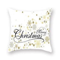 HKM-679699 Nordic Christmas Golden Pillow Cover - 45x45cm Polyester Cushion Case