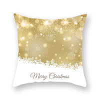 HKM-679699 Nordic Christmas Golden Pillow Cover - 45x45cm Polyester Cushion Case
