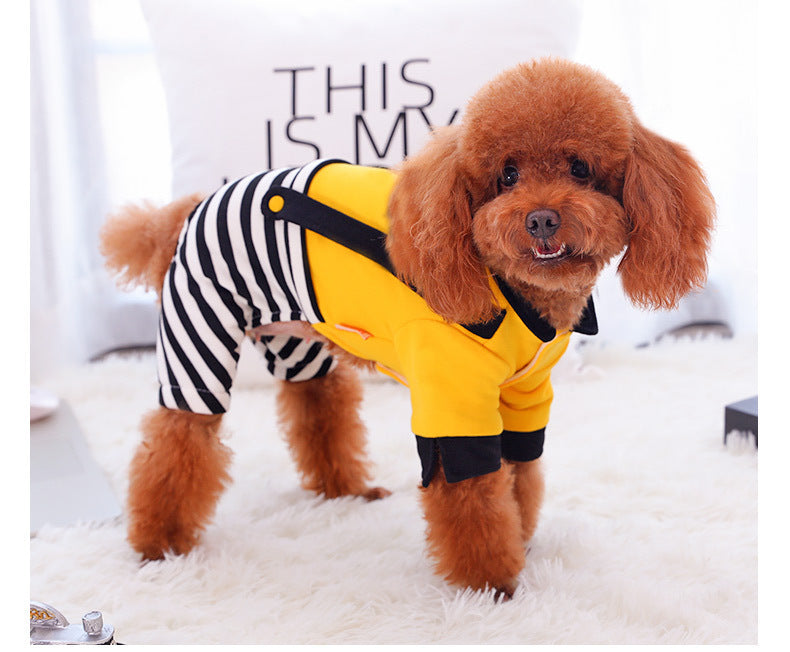 HKM-679891 Cozy Cotton-Polyester Blend Four-Legged Winter Outfit for Pets