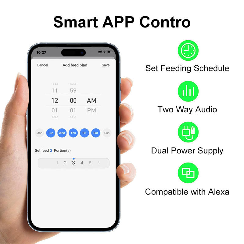 HKM-679891 Smart Automatic Pet Feeder for Dogs and Cats – Dual Food and Water Dispenser