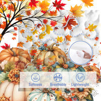 HKM-680019 Colorful Pumpkin Pattern Quilt Set with Pillow Shams - Twin, Full, Queen, King Sizes, All Season Use