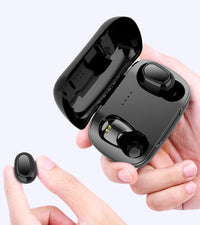 HKM-680083 Bluetooth 5.0 Sports Mini In-Ear Headphones with 8mm Copper Ring Speakers and 120H Standby Time