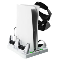 HKM-680083 Multifunctional Charging Base with Cooling Pad, Game Disc and Helmet Storage for PS5/PSVR2