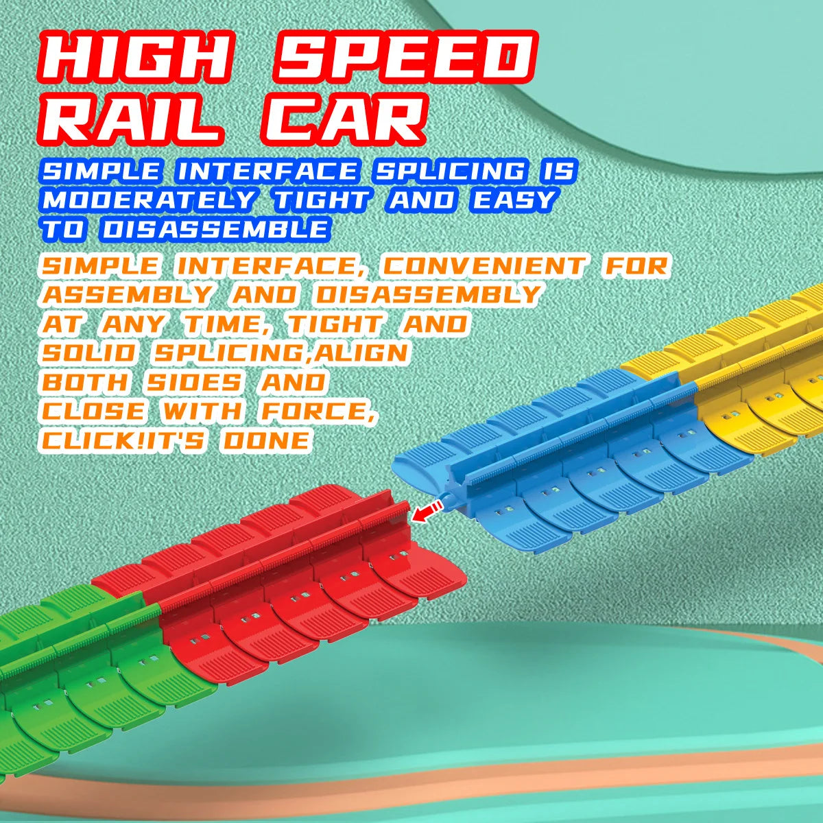 HKM-680275 DIY Anti-Gravity Slot Toy Car Assembly Kit with Gliding Rail Track for Kids 5-13 Years