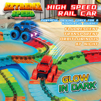 HKM-680275 DIY Anti-Gravity Slot Toy Car Assembly Kit with Gliding Rail Track for Kids 5-13 Years