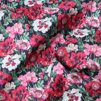 HKM-680339 Romantic Saffron Floral Cotton Twill Fabric - 1M x 1.45M