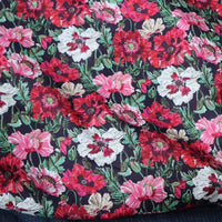 HKM-680339 Romantic Saffron Floral Cotton Twill Fabric - 1M x 1.45M