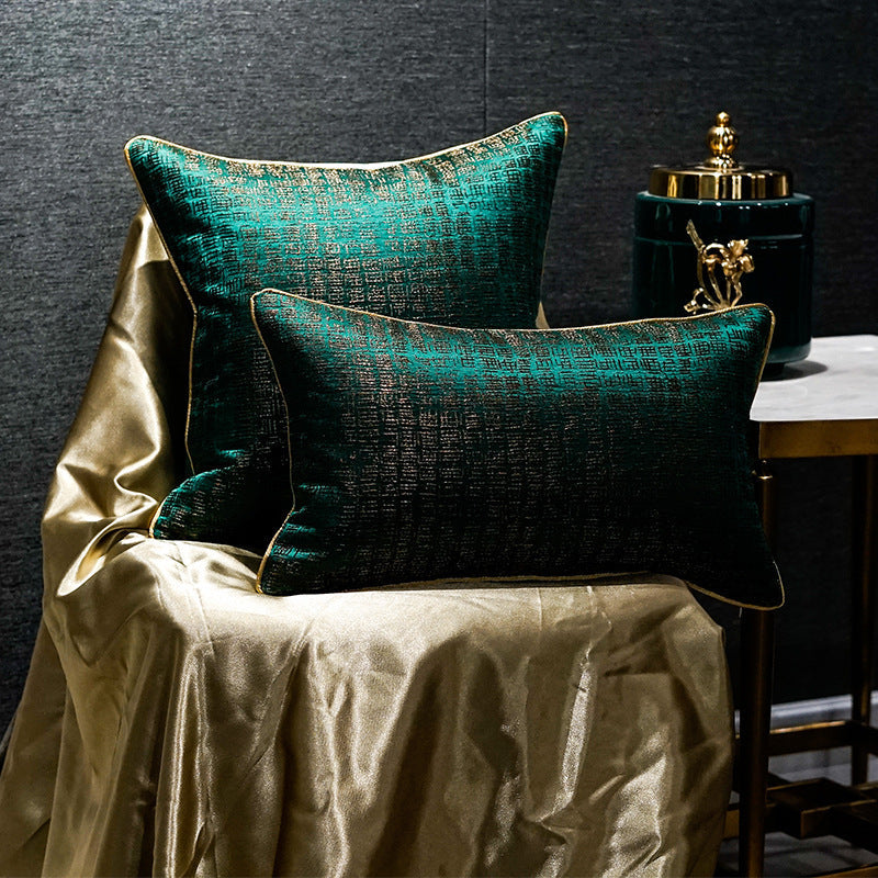 HKM-680403 Modern Luxury Geometric Jacquard Pillow Cushion Cover - Available in Multiple Sizes and Unique Designs