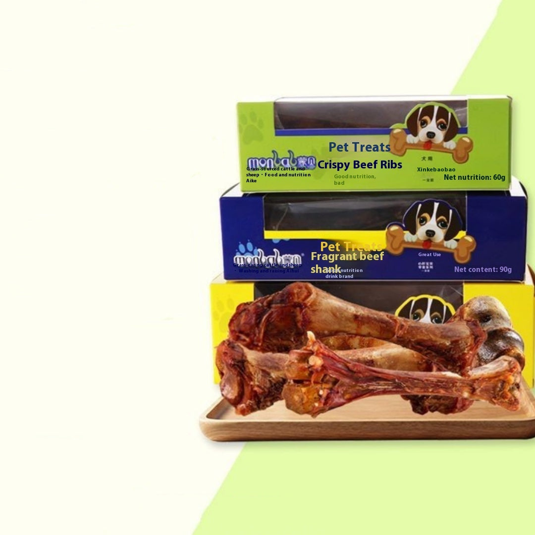 HKM-680467 Long-Lasting Beef Marrow Bone Dog Snacks - Molar Chew Sticks in Small, Medium, Large Sizes