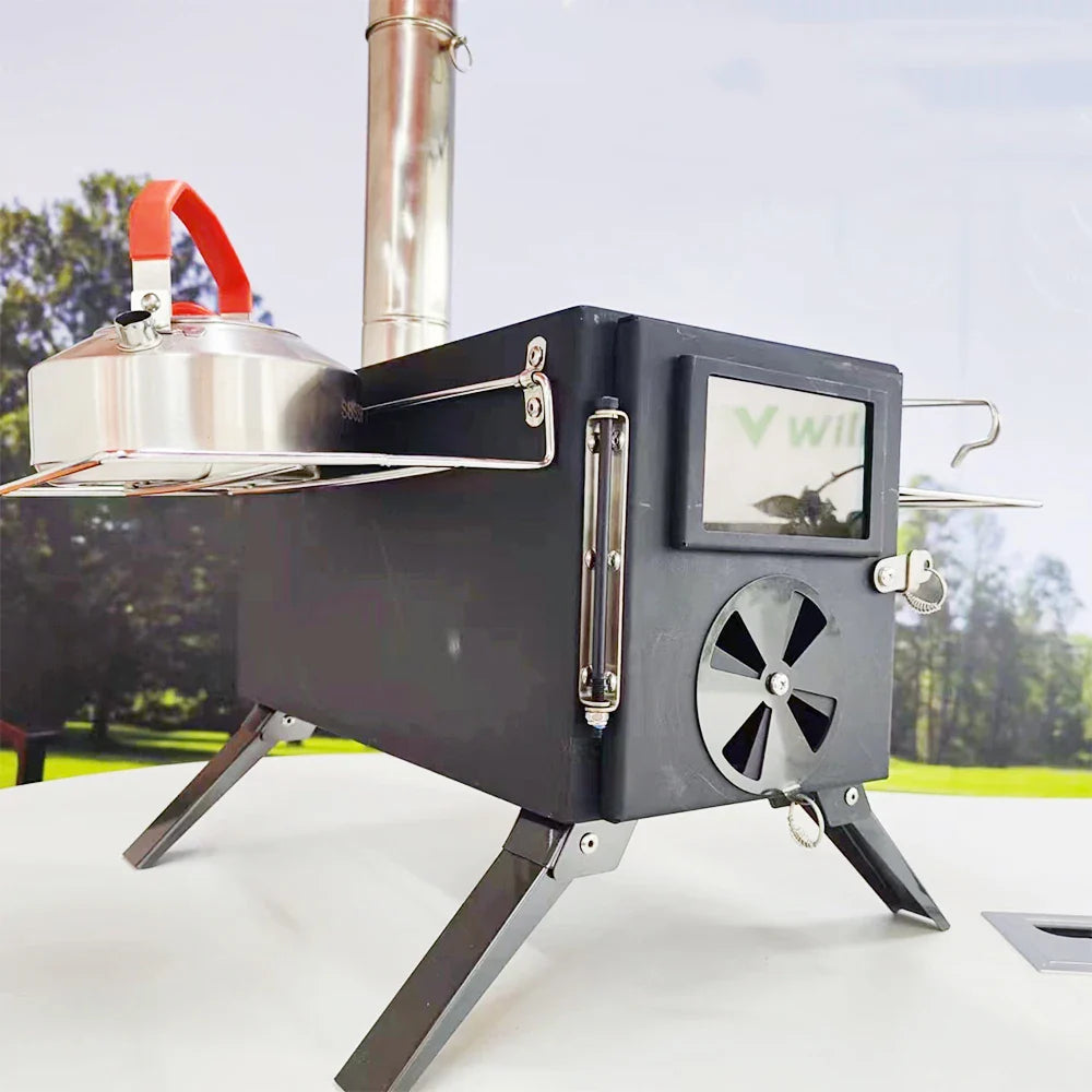 KTX-680531 Portable Outdoor Cooking Tent Stove for Camping and Grilling, Ideal for Outdoor Entertaining