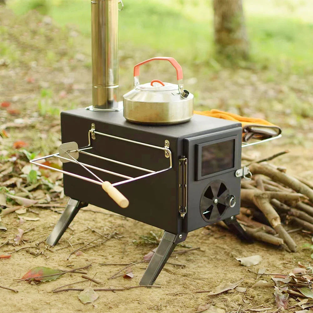 KTX-680531 Portable Outdoor Cooking Tent Stove for Camping and Grilling, Ideal for Outdoor Entertaining
