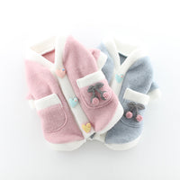 HKM-680595 Comfortable Acrylic Dog Sweater - Two-Legged Clothing in Pink and Blue