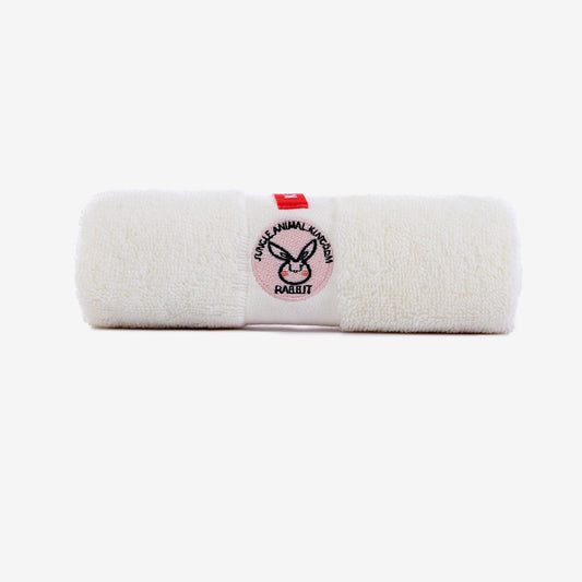 HKM-680595 Premium Cotton Rectangular Washcloth - 50 x 25 cm, Absorbent and Soft in White, Yellow, Gray, and Orange