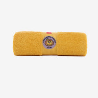 HKM-680595 Premium Cotton Rectangular Washcloth - 50 x 25 cm, Absorbent and Soft in White, Yellow, Gray, and Orange