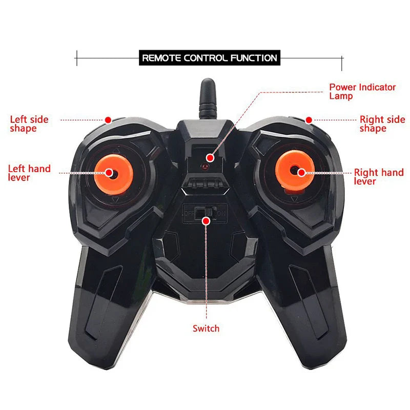 HKM-680595 Remote Control 4CH Stunt Car Toy - 2.4G Spinning Twist Vehicle for Indoor and Outdoor Fun