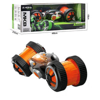 HKM-680595 Remote Control 4CH Stunt Car Toy - 2.4G Spinning Twist Vehicle for Indoor and Outdoor Fun