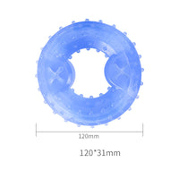 HKM-680659 Cool Bite Toy for Dogs - Ice Bone, Dumbbell, Ball, or Donut Styles in Blue, TPR Material