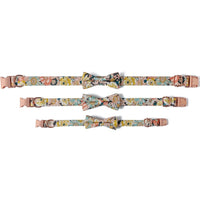 HKM-680723 Floral Cotton Dog Collar Rose Buckle