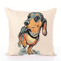 HKM-680723 White Polyester Peach Skin Cushion Cover 45cm x 45cm, Easy to Clean, Fashion Design