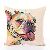 HKM-680723 White Polyester Peach Skin Cushion Cover 45cm x 45cm, Easy to Clean, Fashion Design