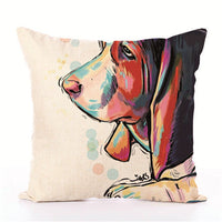 HKM-680723 White Polyester Peach Skin Cushion Cover 45cm x 45cm, Easy to Clean, Fashion Design