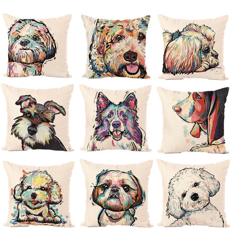 HKM-680723 White Polyester Peach Skin Cushion Cover 45cm x 45cm, Easy to Clean, Fashion Design