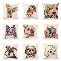 HKM-680723 White Polyester Peach Skin Cushion Cover 45cm x 45cm, Easy to Clean, Fashion Design