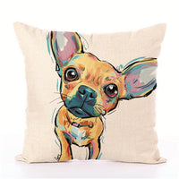 HKM-680723 White Polyester Peach Skin Cushion Cover 45cm x 45cm, Easy to Clean, Fashion Design