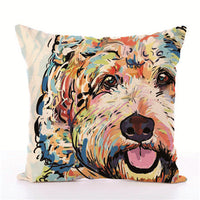 HKM-680723 White Polyester Peach Skin Cushion Cover 45cm x 45cm, Easy to Clean, Fashion Design
