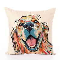 HKM-680723 White Polyester Peach Skin Cushion Cover 45cm x 45cm, Easy to Clean, Fashion Design